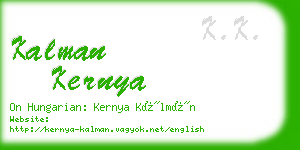 kalman kernya business card